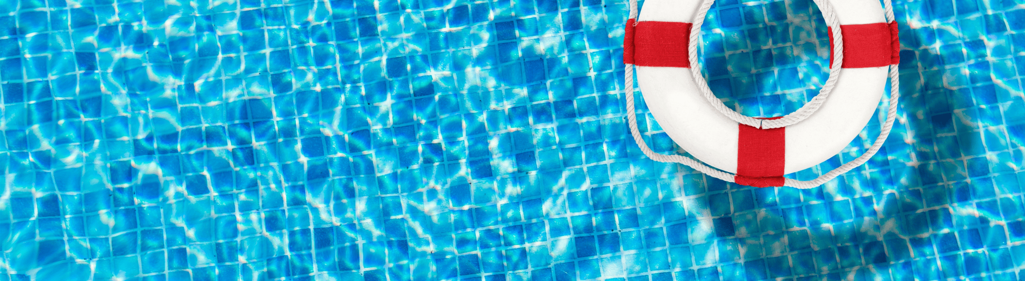 Pool with lifebuoy