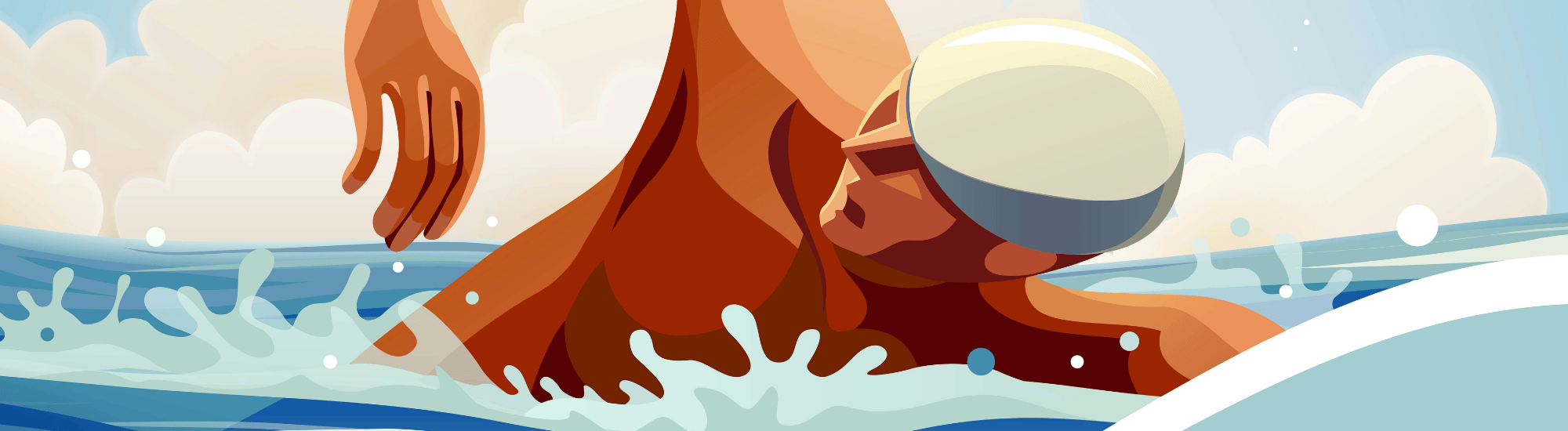 graphic of swimmer in water