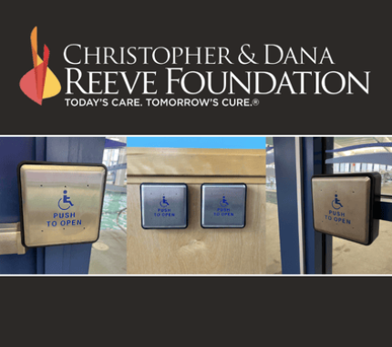 UVAC automatic door openers thanks to the Christopher & Dana Reeve Foundation